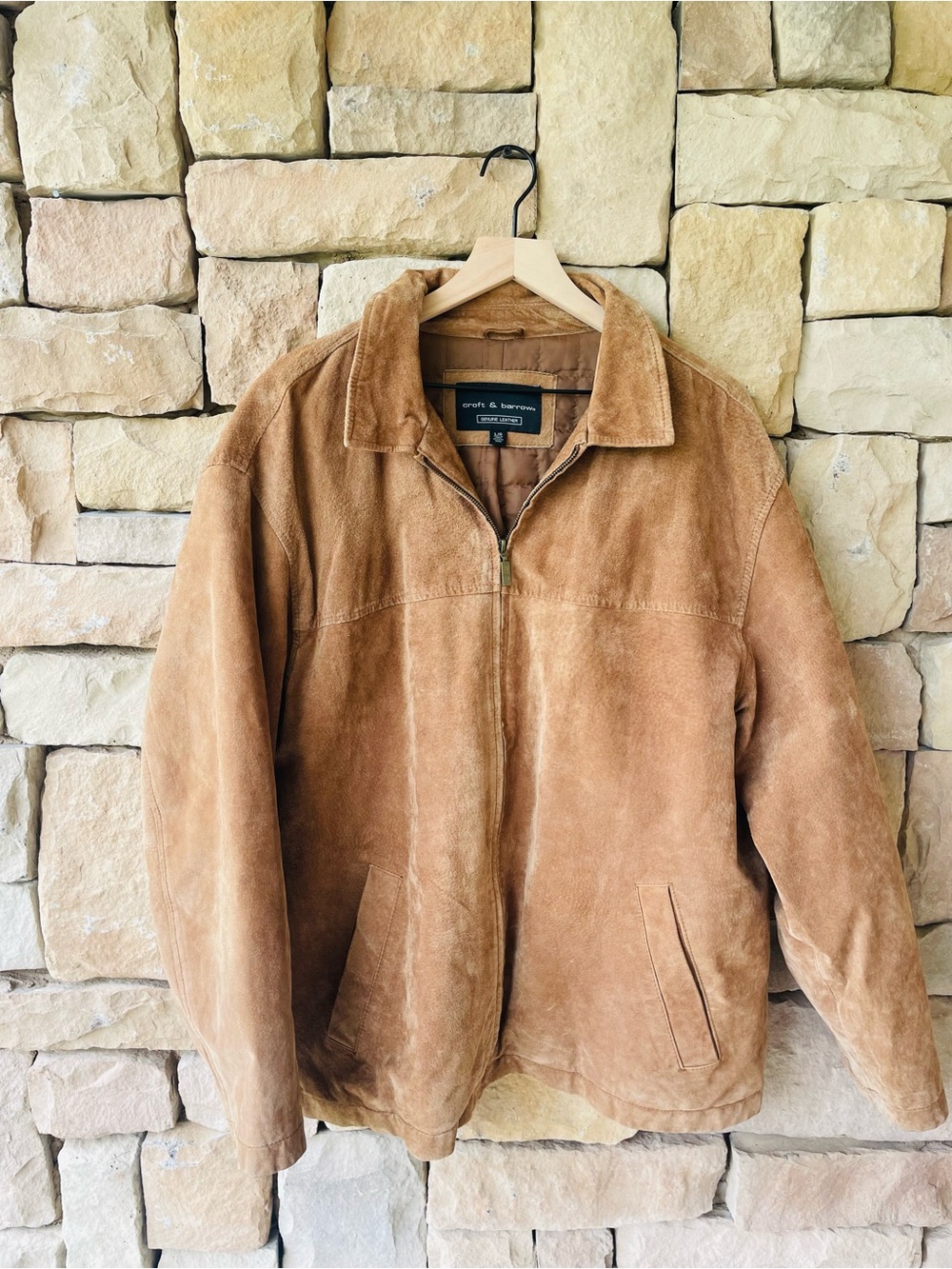 Croft & Barrow Vintage Suede Bomber Jacket